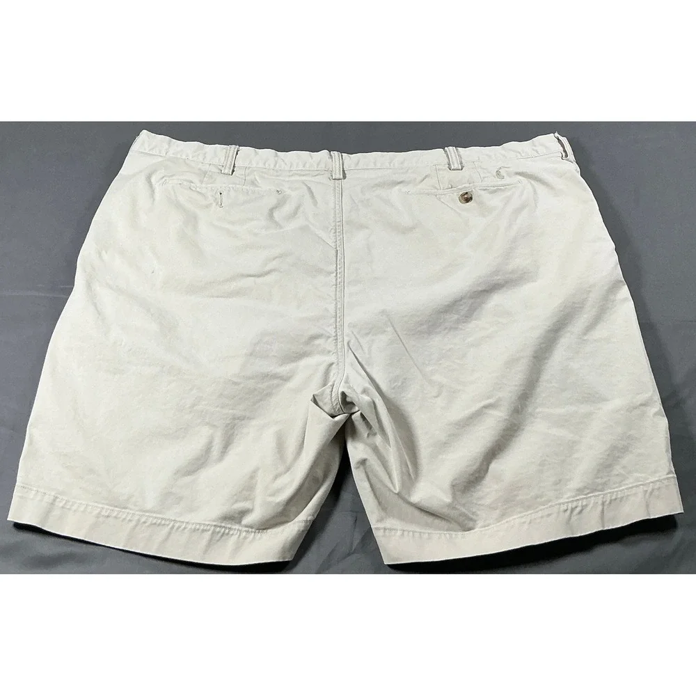Polo Ralph Lauren Mens 48 Big Khaki Tan Stretch Classic Chino Shorts 9.5 Inseam